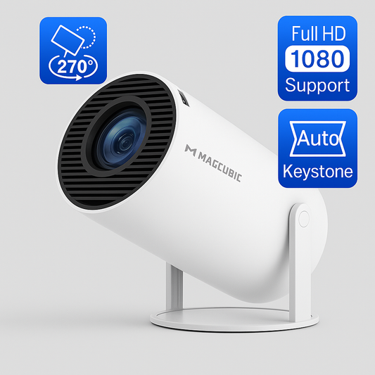 Mini Projector 4K 1080P, Compatible with Phone
